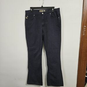 Y2K navy blue flare Bongo khakis. Size 13.